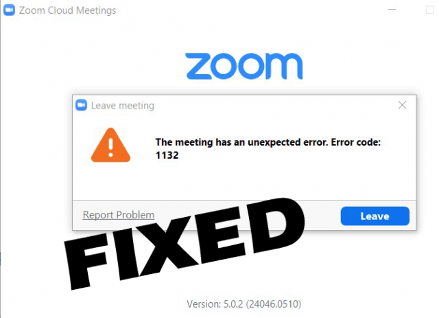 Fix Zoom Error 1132 on Windows 10